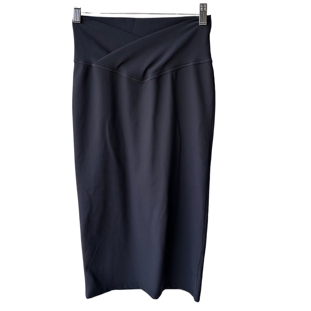 Zyia Active Skirt Midi Pencil Black Midi Athleisure Work Preppy Size Medium